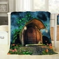 thumbnail image 1 of Yibo Watercolor Painting Style Blanket Flannel Soft and Comfortable Anti-static Bed Sofa Blanket, 1 of 7