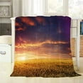 thumbnail image 1 of Yibo Watercolor Painting Style Blanket Flannel Soft and Comfortable Anti-static Bed Sofa Blanket, 1 of 7