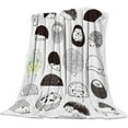 thumbnail image 1 of Yibo Watercolor Pumpkin Blanket Flannel Soft and Comfortable Anti-static Bed Sofa Blanket, 1 of 7