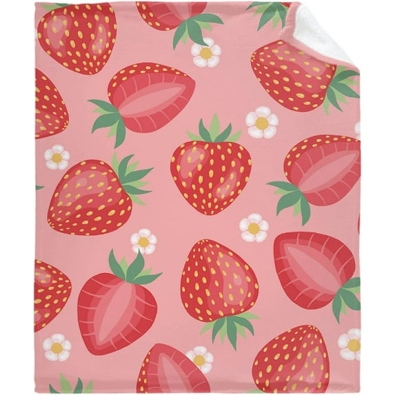 Yibo Watermelon Cartoon Fruit Pattern Blanket Flannel Soft and Comfortable Anti-static Bed Sofa Blanket