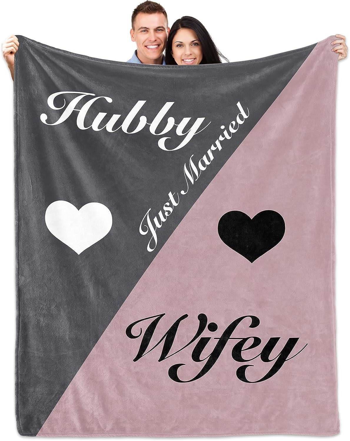 Yibo Wedding Gifts for Newlywed Couple Mr and Mrs Honeymoon Blanket