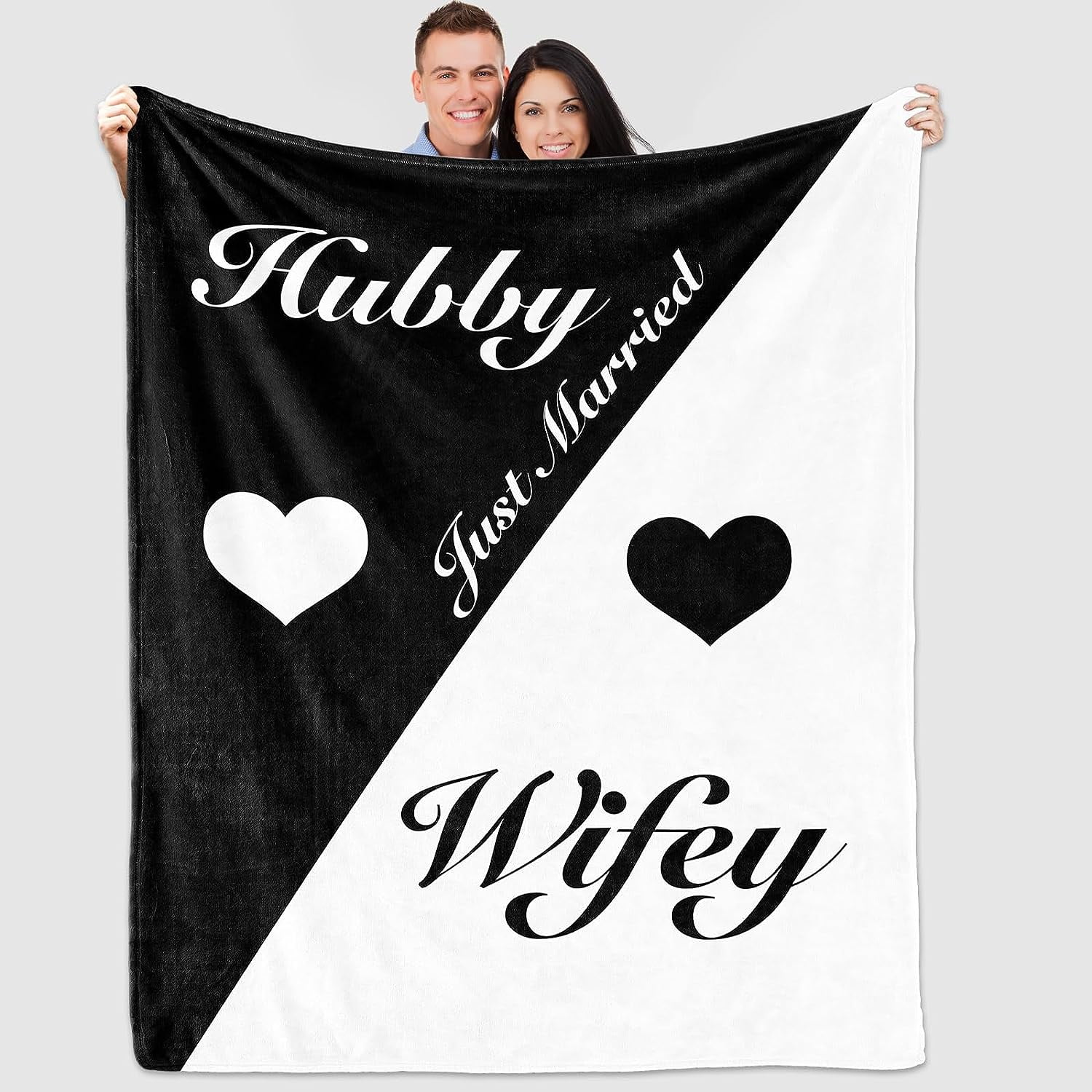 Yibo Wedding Gifts for Newlywed Couple Mr and Mrs Honeymoon Blanket