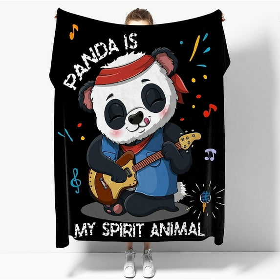 Yibo Who Loves Panda Blanket Flannel Soft and Comfortable Anti-static Bed Sofa Blanket