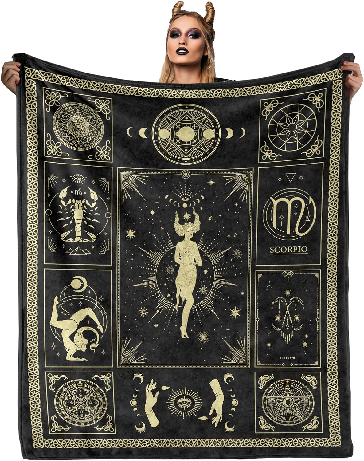 Capricorn Astrology Witch Gothic Blanket