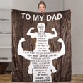 thumbnail image 1 of Yibo to My Dad Blanket Best Dad Ever Birthday Gift for Dad Papa Blanket, Blanket from Son/Daughter, Super Soft Flannels for Dad, 1 of 7