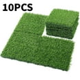 thumbnail image 1 of Yibooy 10 Pcs 12 Inchx12 Inch Realistic Grass Turf Tile Interlocking Green Grass Mat, 1 of 10