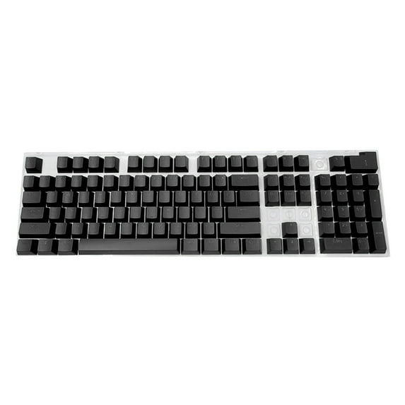 Yibooy 104pcs Universal Mechanical Keyboard Keycaps PC Bakclit Key Cap Set (Black)