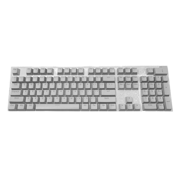 Yibooy 104pcs Universal Mechanical Keyboard Keycaps PC Bakclit Key Cap Set (Gray)