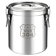 Yibooy 12L304 Stainless Steel Airtight Canister w/Lid Food Container for Home Kitchen