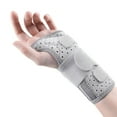 thumbnail image 1 of Yibooy 1pc Wrist Support Nylon Adjustable Arthritis Wristband (L Grey Left Hand), 1 of 10