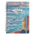thumbnail image 1 of Yibooy 2024 Weekly Monthly Planner Spiral Bound Calendar Agenda Book (Seaside Women), 1 of 8