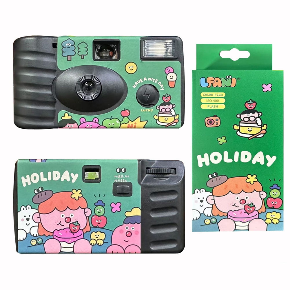 Yibooy 35mm Disposable Film Camera Built-in Flash Retro One Time Use ...
