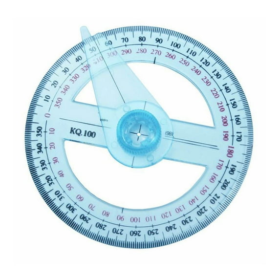 Yibooy All Circular 10cm 360 Degree Pointer Protractor Ruler Angle Finder Random