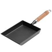 Yibooy Cast Iron Egg Frying Pan Non-Stick Japanese Omelette Pan Breakfast Pot Mini Cook