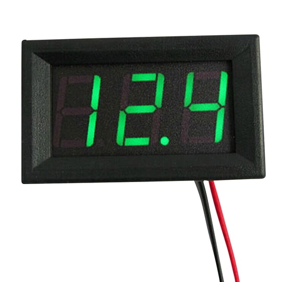 Yibooy DC4.5V-30V Voltage Meter Waterproof 0.56 Inch Voltmeter for Motorcycle (Green)
