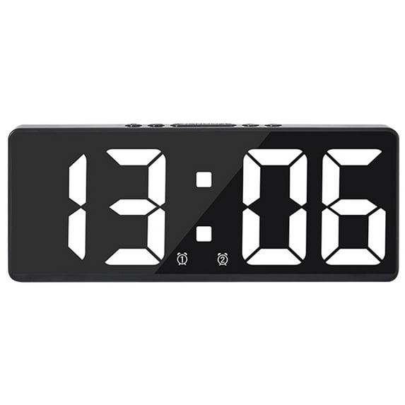 Yibooy Digital Alarm Clock 12/24H Display Electric Bedside Desk LED Clock (Black)