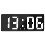 Yibooy Digital Alarm Clock 12/24H Display Electric Bedside Desk LED Clock Black