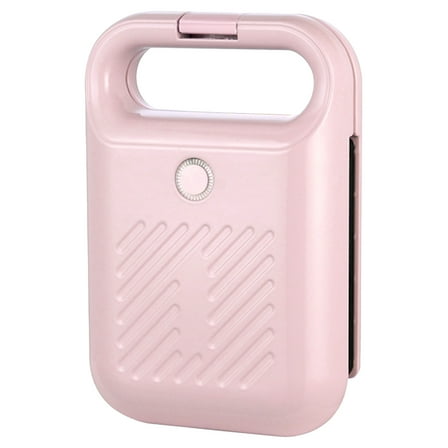 Yibooy Electric Sandwich Maker Bread Presser Portable for Home Kitchen (Pink)