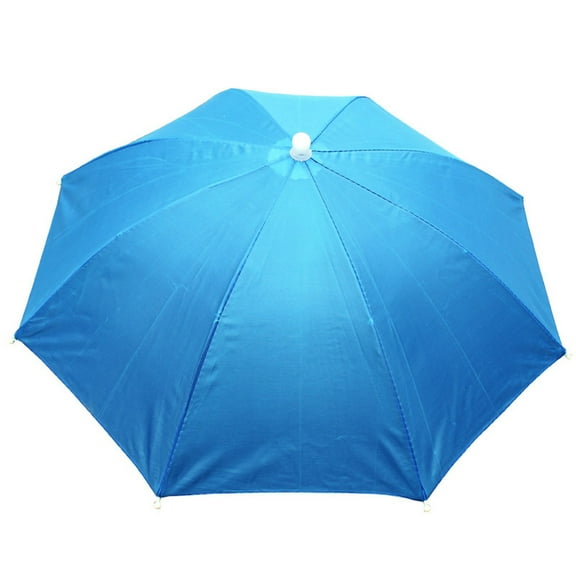 Yibooy Fishing Umbrella Hat Foldable Outdoor Sun Shade Waterproof Cap (Skyblue)