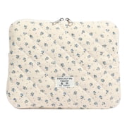 Yibooy Floral Laptop Sleeve Quilted Laptop Case for 11 Inch Laptop Tablet blue