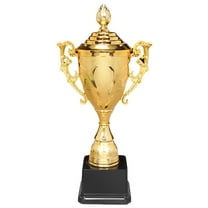 Yibooy Gold Plastic Trophy with Lid Gold Trophy Cup 8.5 in Sports Trophy for Game Race