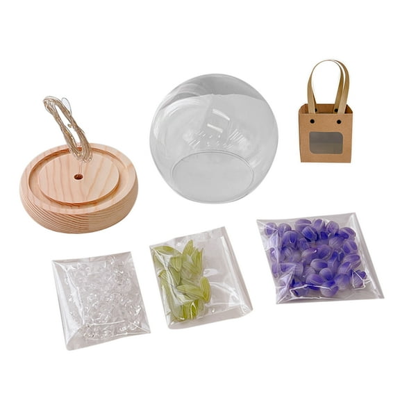 Yibooy LED Tulip Night Light DIY Material Kit Handmade Flower Lamp Craft (13pcs Purple)