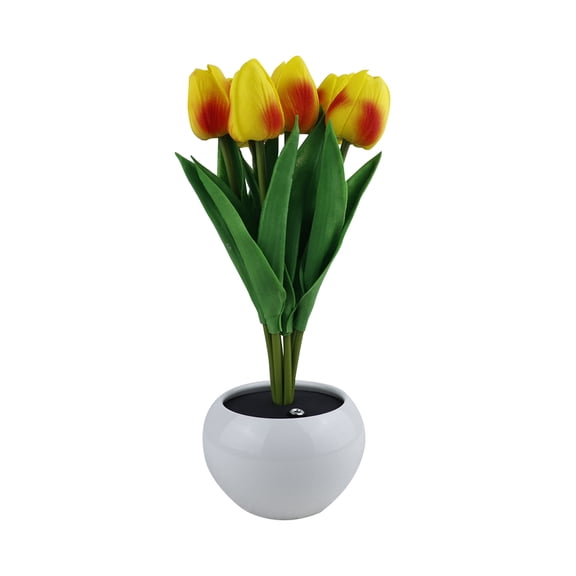 Yibooy LED Tulip Table Lamp Safe Bedside Desk Light for Cafe Decoration (H)