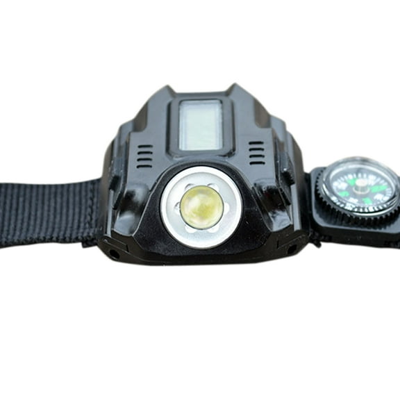 Yibooy LED Wrist Flashlight Torch USB Rechargeable Outdoor Camping Waterproof Lamp
