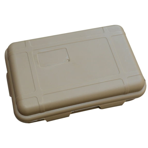 Yibooy Plastic Survival Case Waterproof Sealed Box for Camping ((S)(Light Brown))