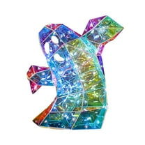 Yibooy Prismatic Iridescent Spooky Ghost Halloween Decor Gorgeous Shining LED Light