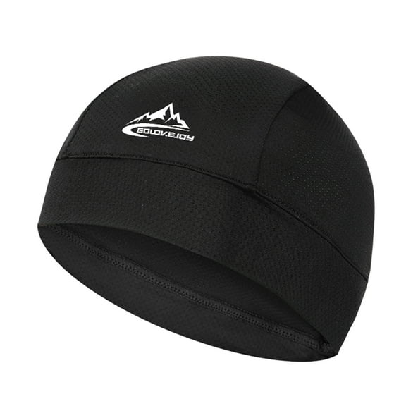 Yibooy Sports Cycling Skull Cap Quick Dry Breathable Running Bicycle Hat (Black)