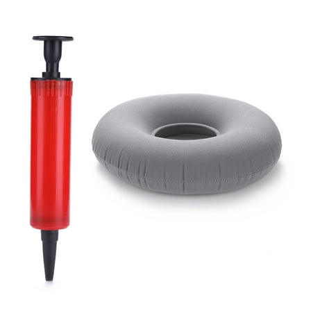 Yibooy Tailbone Pain Relief Donut Seat Cushion for Hemorrhoids Pressure Sores (Grey)