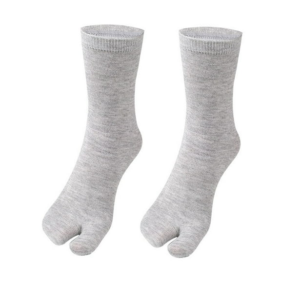 Yibooy Unisex Clog Socks Washable Toe Separation Socks for Everyday Wear (Grey)