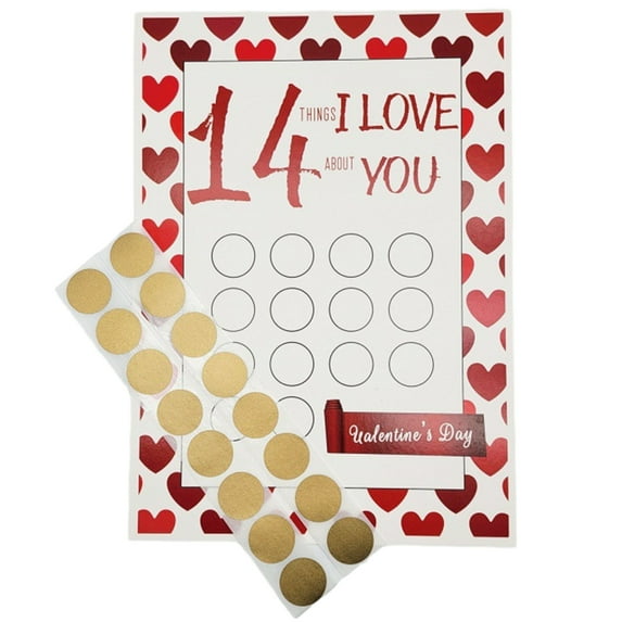 Yibooy Valentine s Day Greeting Card Creative Scraper Cards for Couples (I Love)