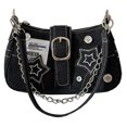 thumbnail image 1 of Yibooy Women Large Capacity Y2K Star Denim Underarm Bag Solid Color Chic Hobo Chain Bag, 1 of 1