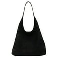 thumbnail image 1 of Yibooy Women Suede Shoulder Bag Retro Single Shoulder Bag Top Handle Bag (Black), 1 of 9