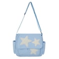thumbnail image 1 of Yibooy Women with Side Pockets Y2K Star Messenger Bag for Outdoor Travel (s blue), 1 of 1
