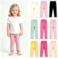 thumbnail image 1 of Yibosean 7-Pack Baby and Toddler Girls Leggings, Soft Stretchy Full-Length Pants, Random Colors, 6M-4T, 1 of 9