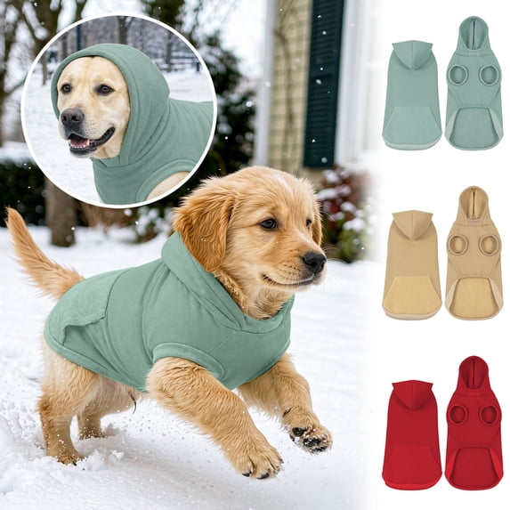 Yichu Dog Hoodie, 100% Cotton Dog Sweatshirt for Small Medium Large Dogs