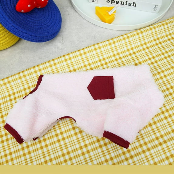 Yidarton 2022 Pocket Casual Four-legged Velvet Padded Double-sided Velvet Vests Dog Clothes Autumn And Winter Pet Clothing pink