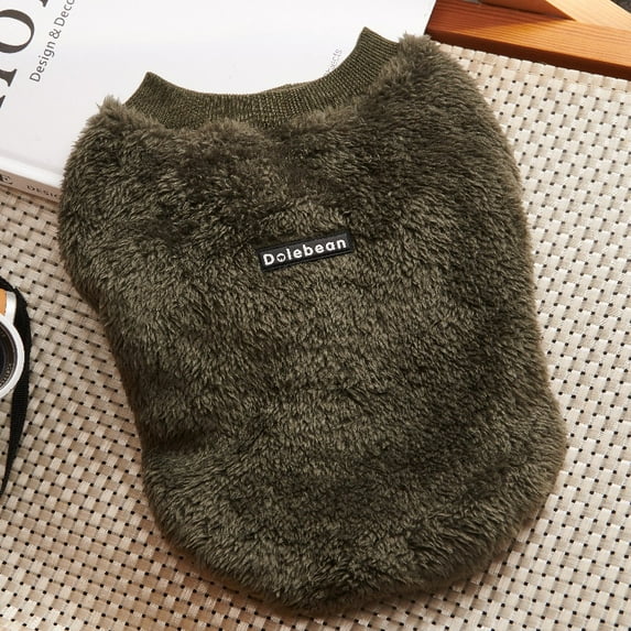 Yidarton 2022 autumn and winter new dog clothes pet clothes super stretch fleece coat pit bull Teddy dog clothes Dark Green XXL