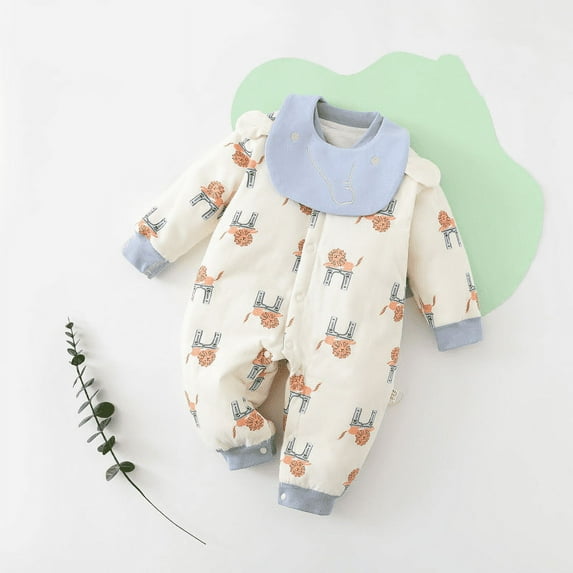 Yidarton Baby Jumpsuit Autumn And Winter Wear Ins Ha Clothes Children's Clothing Baby Jumpsuit Cotton Boneless Ha Clothes Baby Climbing Clothes