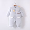 thumbnail image 1 of Yidarton Baby Jumpsuit Born Baby Winter Cotton Warm Jumpsuit Newborn Thickened Boneless Coat Cotton-padded Jacket Light Blue, 1 of 6