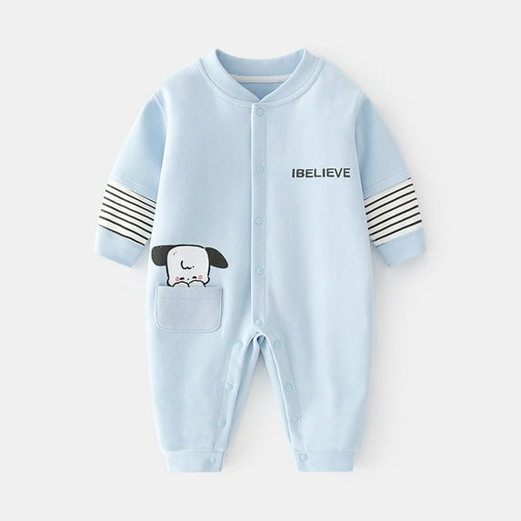 Yidarton Baby Jumpsuit Spring And Autumn Baby Boneless Long Sleeve Home Cotton Climbing Suit Baby Printed Across The Door
