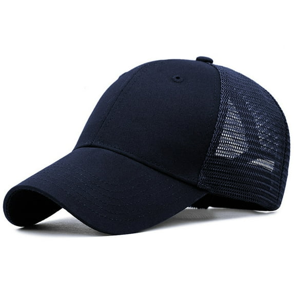 Yidarton Baseball Cap Unsiex, Peaked Baseball Cap with Mesh, Adjustable Baseball Cap, Outdoor Baseball Cap,Blue