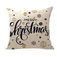 thumbnail image 1 of Yidarton Christmas Pillowcase Elk Letter Digital Printing Pattern Pillow Cover Linen Cushion Cover, 1 of 5