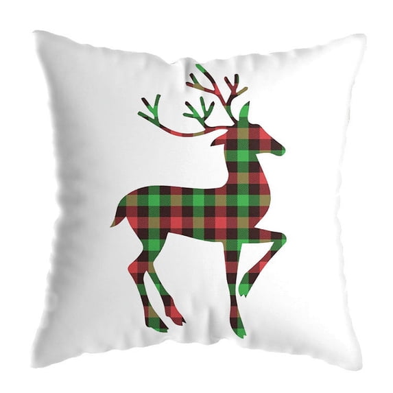 Yidarton Christmas Pillowcase White Elk Car Sofa Cushion Cover Holiday Household Items Pillow Case