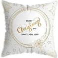 thumbnail image 1 of Yidarton Christmas Printing Pattern Pillowcase Christmas Tree Elk Pillow Case Black And White Simple Cushion Cover, 1 of 6