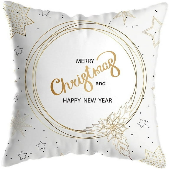 Yidarton Christmas Printing Pattern Pillowcase Christmas Tree Elk Pillow Case Black And White Simple Cushion Cover