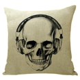 thumbnail image 1 of Yidarton Flax Pillow Halloween Pillowcase 45 * 45cm Cushion Cover Skull Pattern Pillow Case, 1 of 6